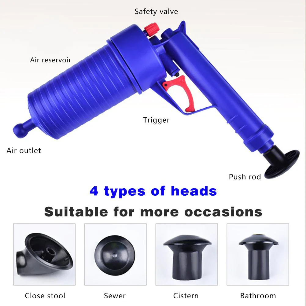 High Pressure Air Drain Clog Remover Pump Plunger Kit - Image 7