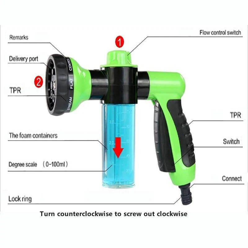 High Pressure Water Spray Gun with Automatic Dispenser - Image 7