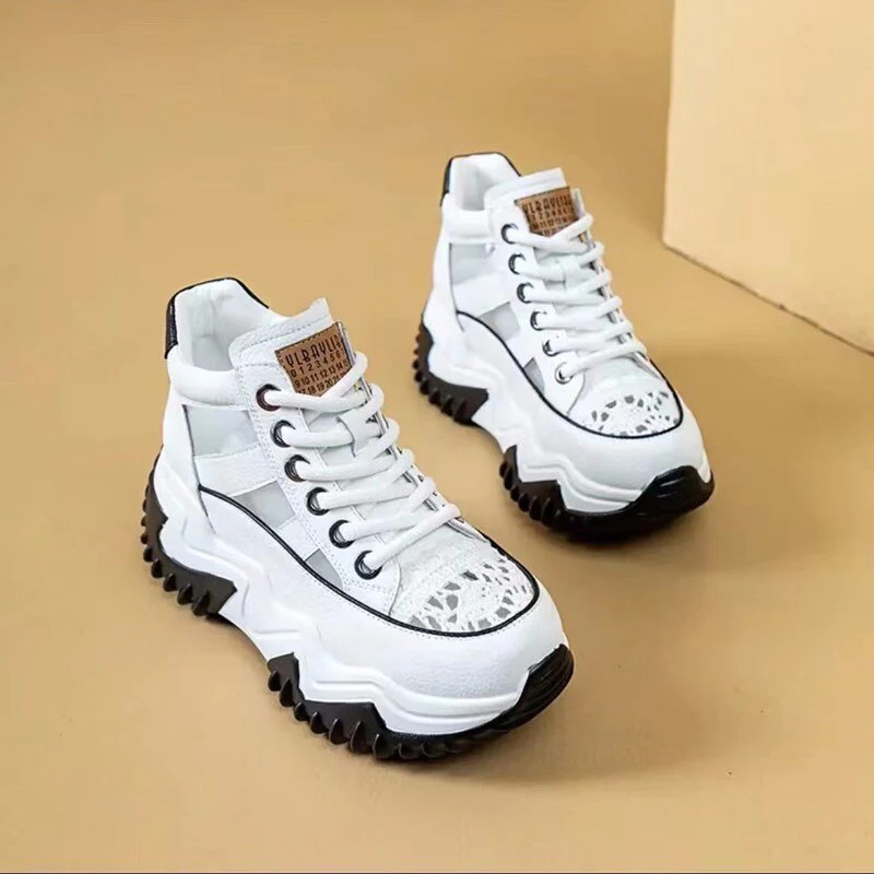 High Top Hollow Stylish Breathable Shoes - Image 2