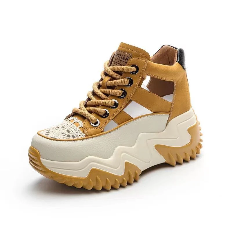 High Top Hollow Stylish Breathable Shoes - Image 9