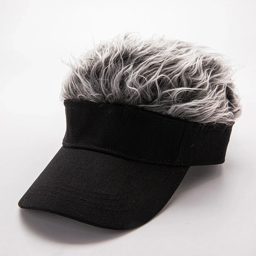 Hip-Hop Fake Hair Baseball Hat - Image 14