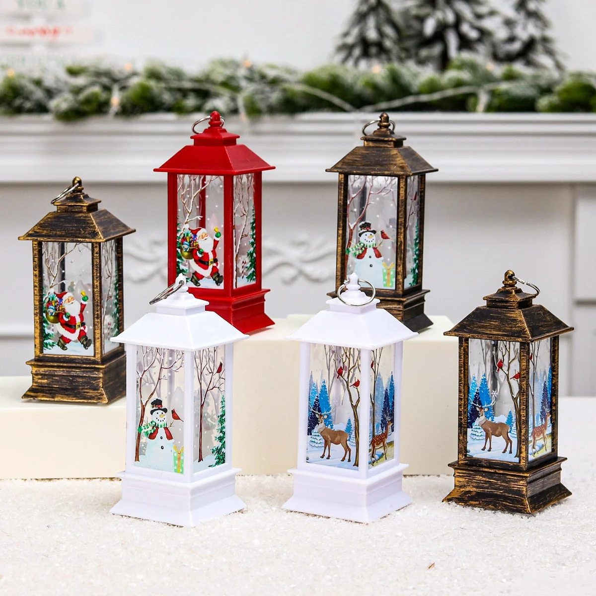 Holiday Christmas Noel Snowman Lantern - Image 7