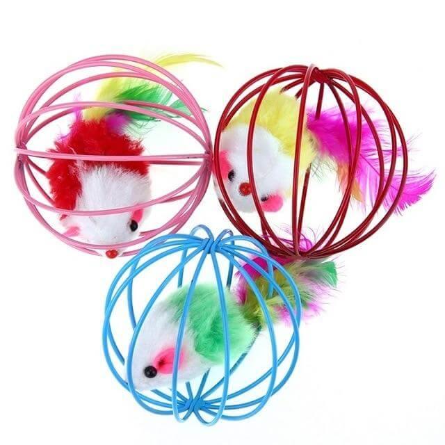 Hollow Ball Feather Cat Toys - Image 3