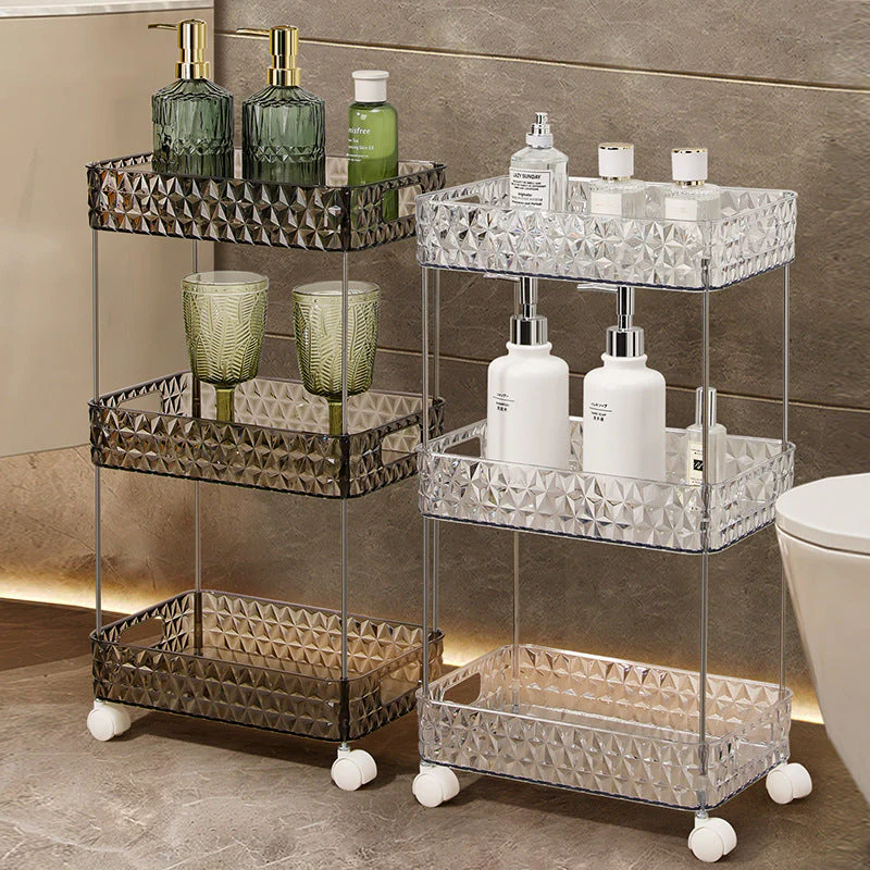 Home Bathroom Storage Organizer Rolling Rack - Image 2