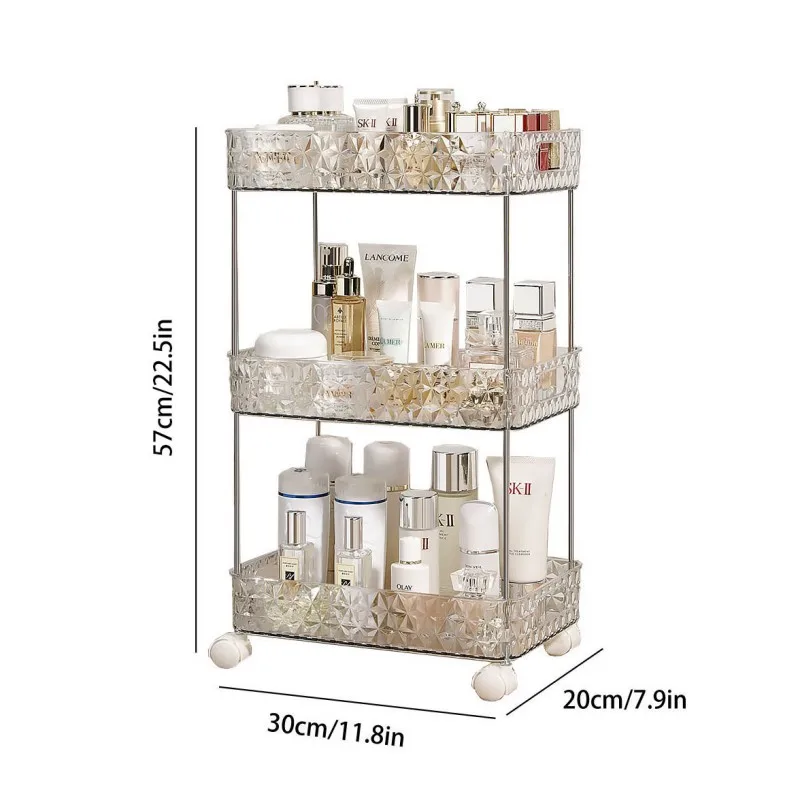 Home Bathroom Storage Organizer Rolling Rack - Image 5
