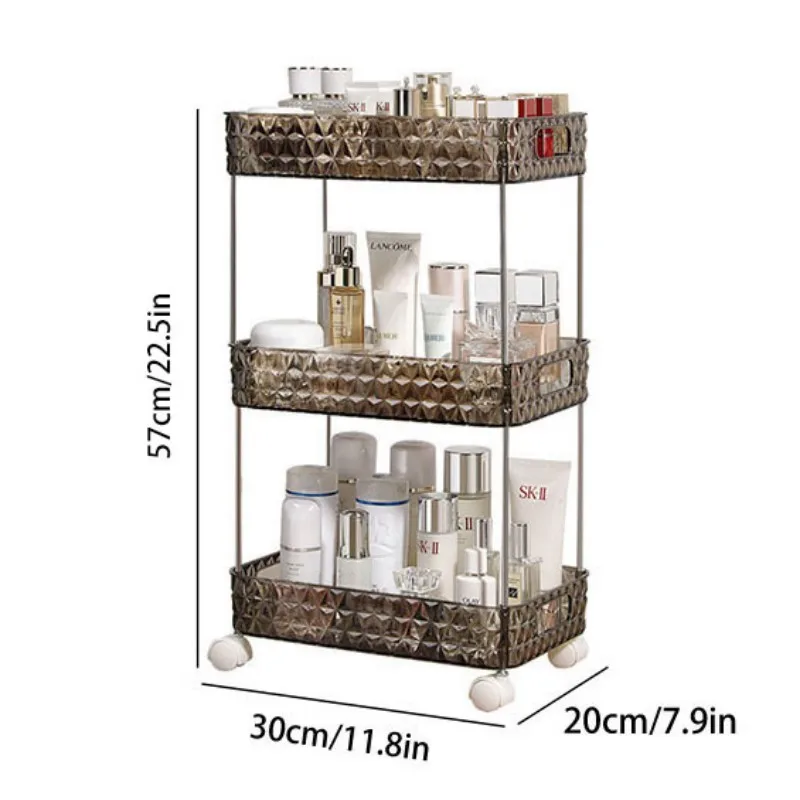 Home Bathroom Storage Organizer Rolling Rack - Image 6