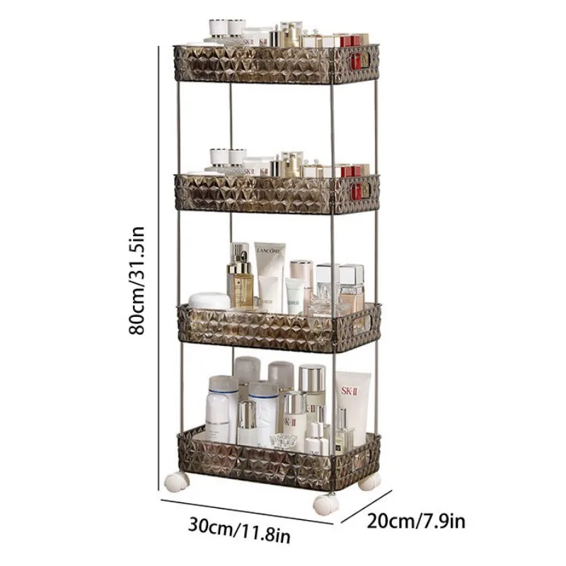 Home Bathroom Storage Organizer Rolling Rack - Image 7