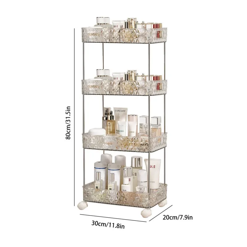 Home Bathroom Storage Organizer Rolling Rack - Image 8