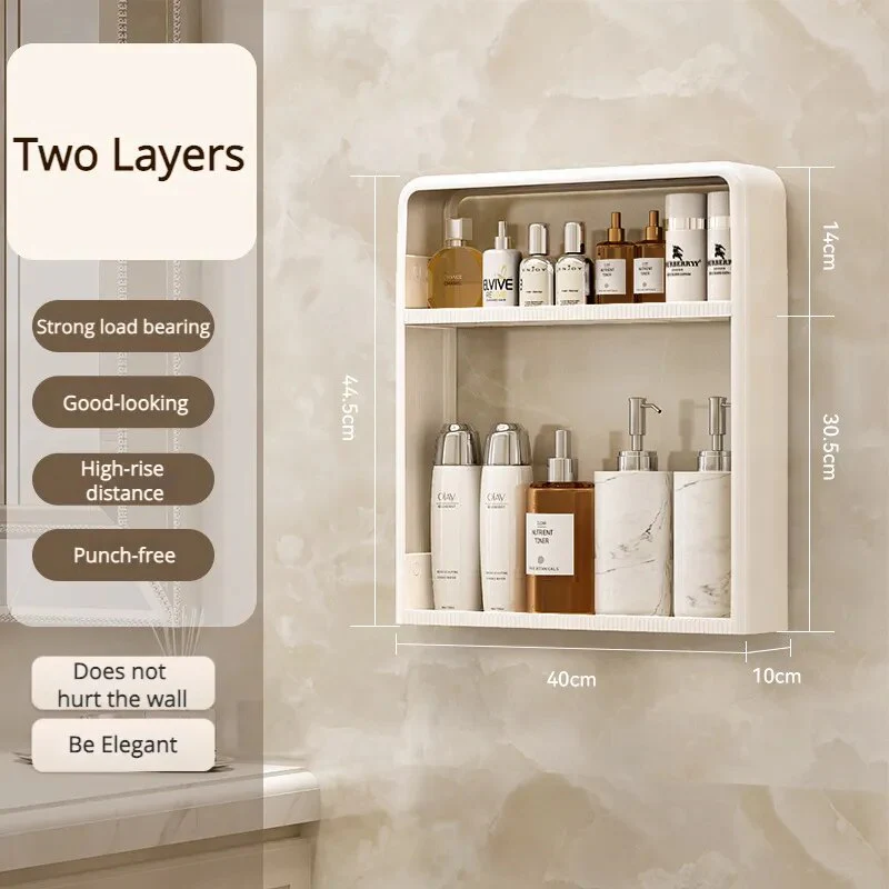 Home Essential Punch-Free Bathroom Organizer Shelf - Image 7