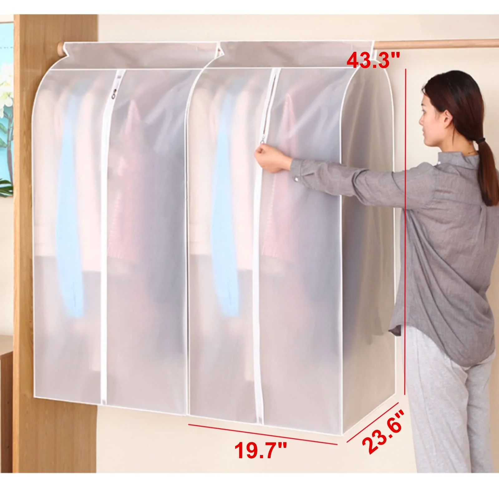 Home Organizer Dust Cover Clothes Storage Wardrobe Bag - Image 10
