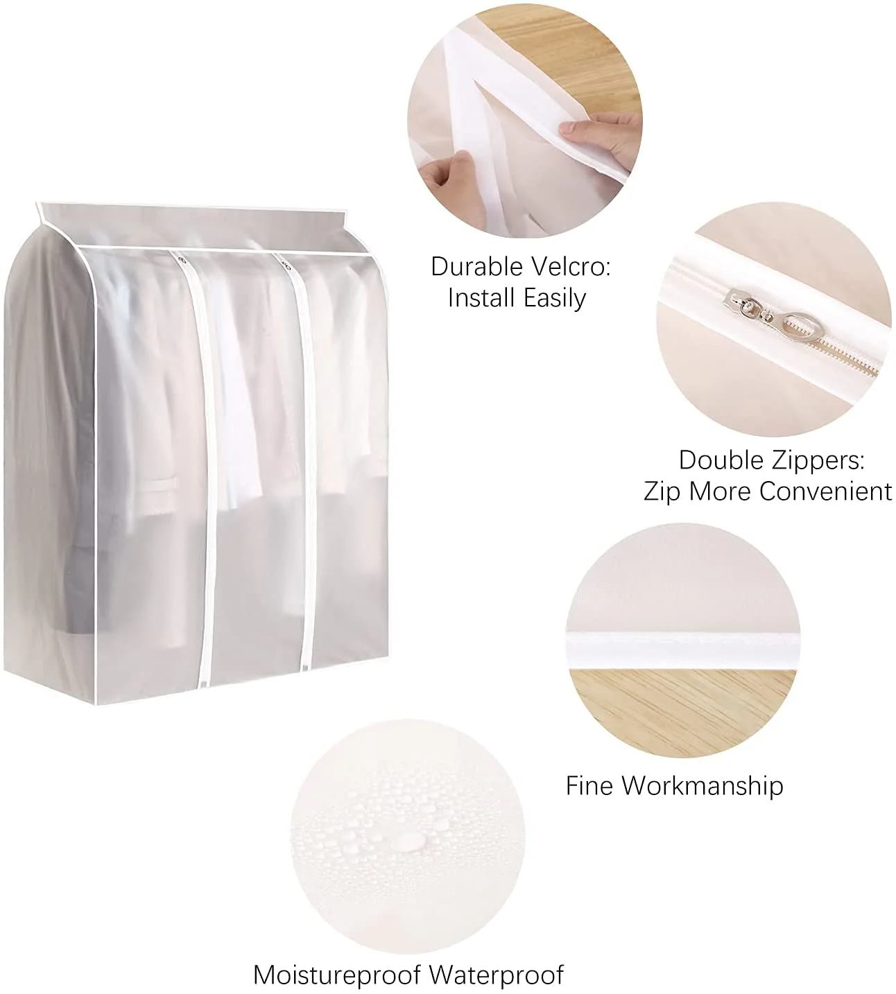Home Organizer Dust Cover Clothes Storage Wardrobe Bag - Image 7