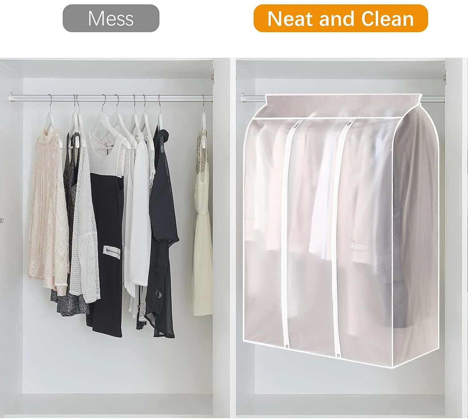 Home Organizer Dust Cover Clothes Storage Wardrobe Bag - Image 9