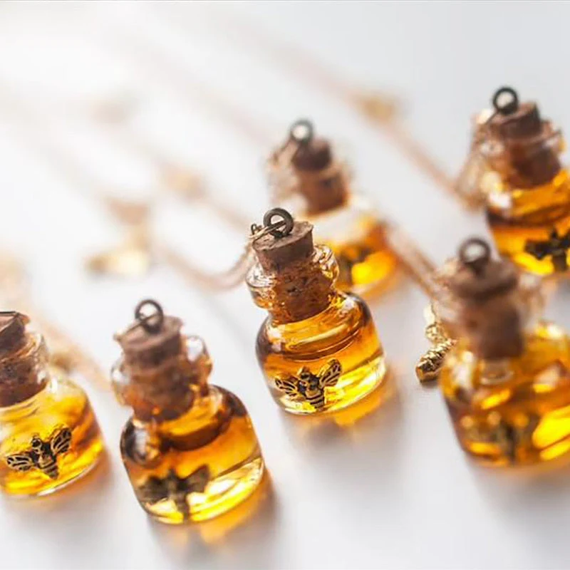 Honey Charm Bee Bottle Necklace - Image 5