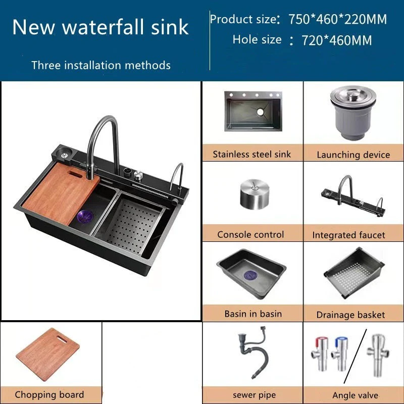 Honeycomb Digital Display Cup Rinser Prime FlowWaterfall Sink - Image 6