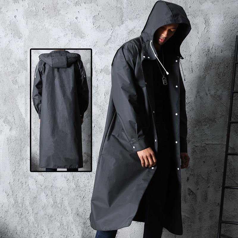 Hooded Elegant Thick Unisex Raincoat - Image 10