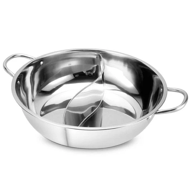 Hot Pot Twin Divided Stainless Steel Pan - Image 5