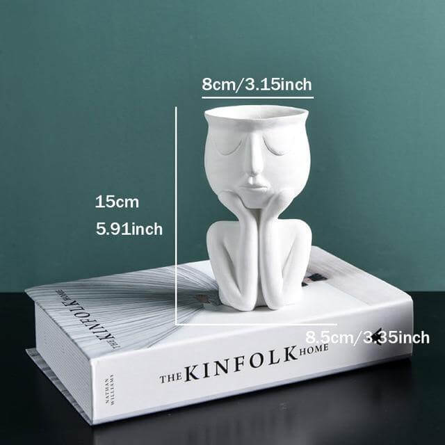 Humanoid Ceramic Flower Cute Vase - Image 10