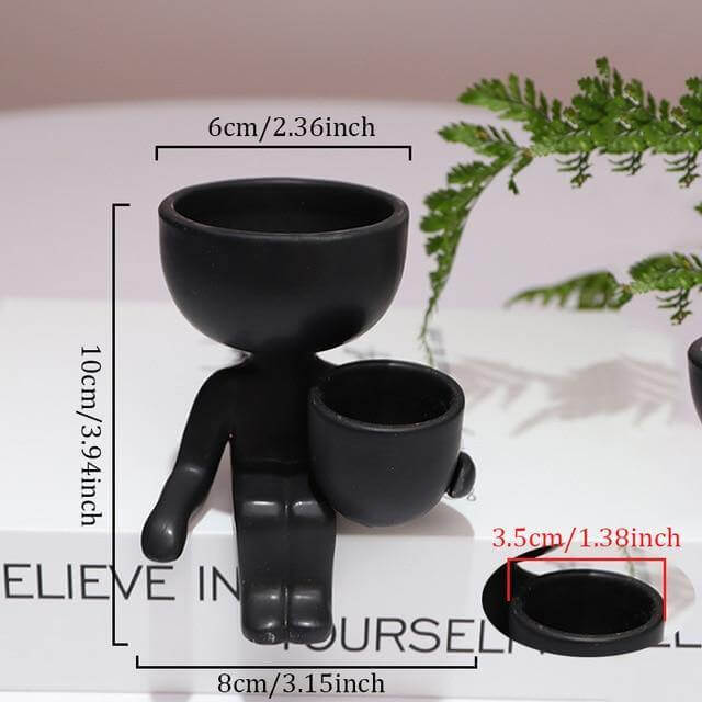 Humanoid Ceramic Flower Cute Vase - Image 11