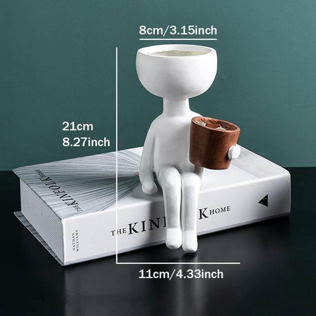Humanoid Ceramic Flower Cute Vase - Image 12