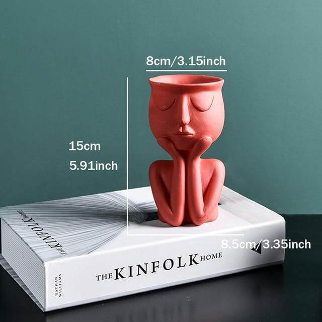 Humanoid Ceramic Flower Cute Vase - Image 5