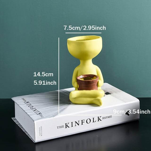 Humanoid Ceramic Flower Cute Vase - Image 8