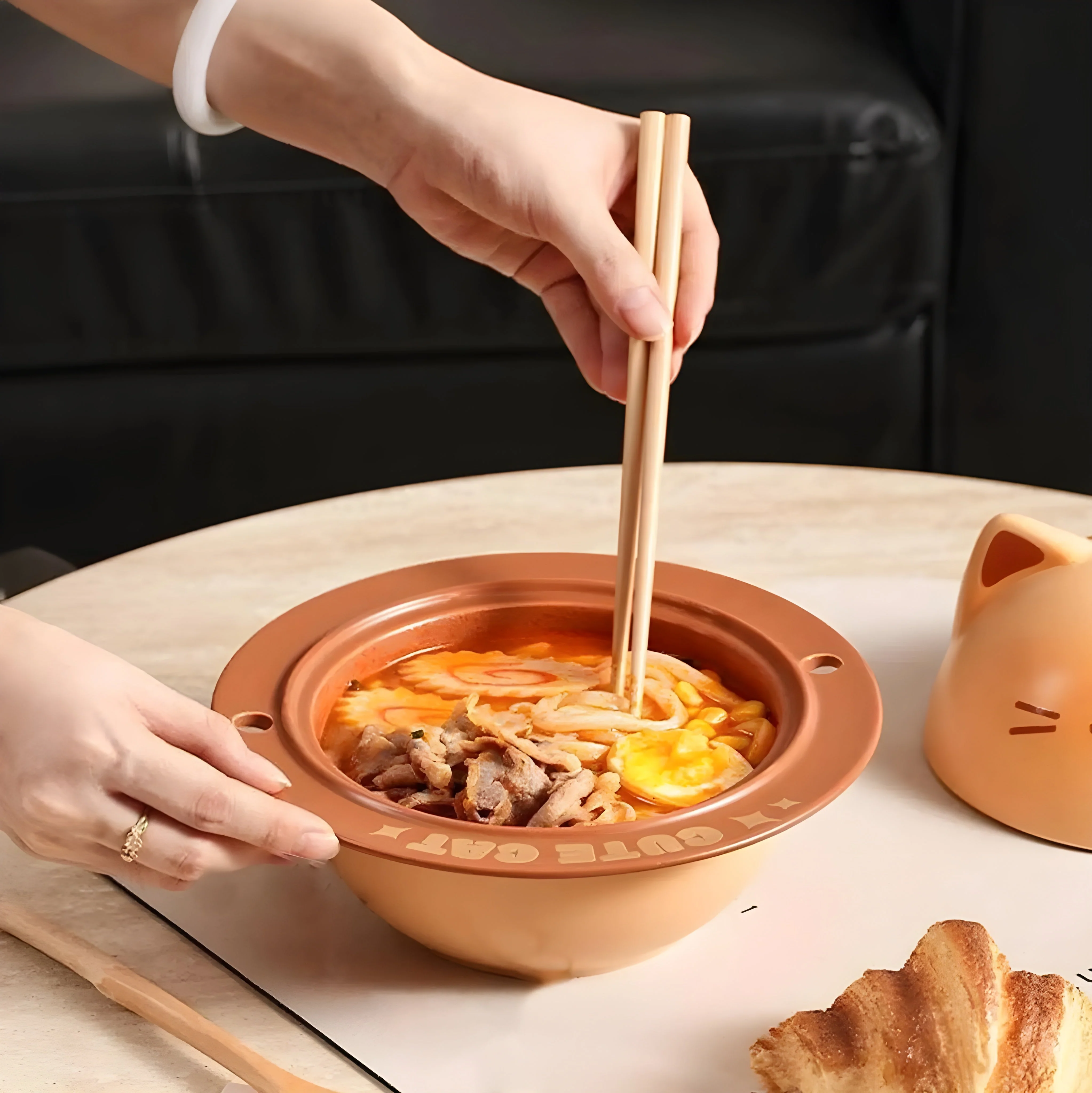 Hungry Cat Japanese Ramen Bowl - Image 6