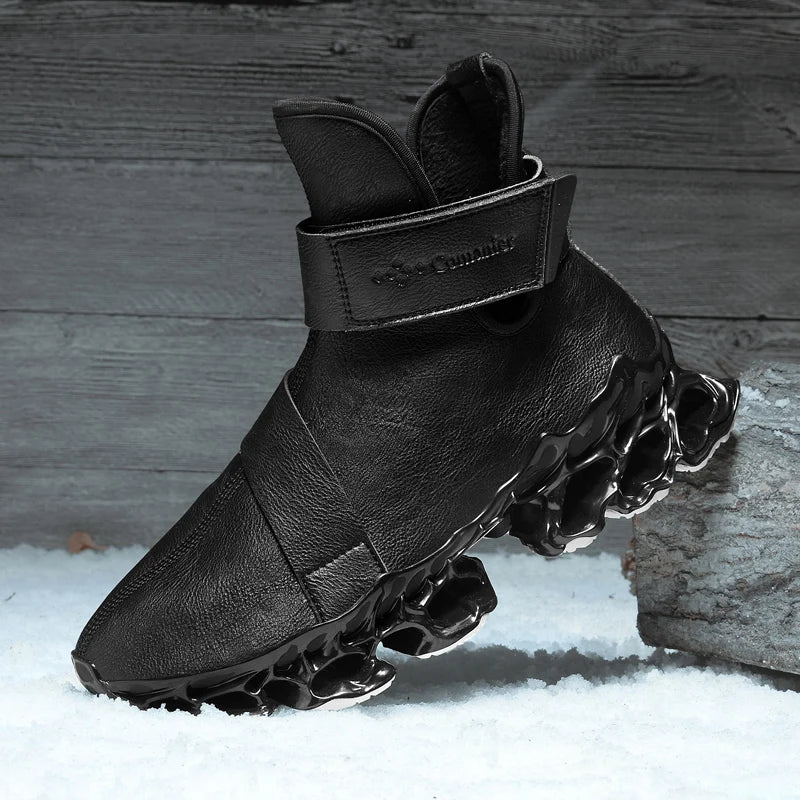 Hybrid Black Orange Ergonomic Adventure Ankle Boots - Image 7