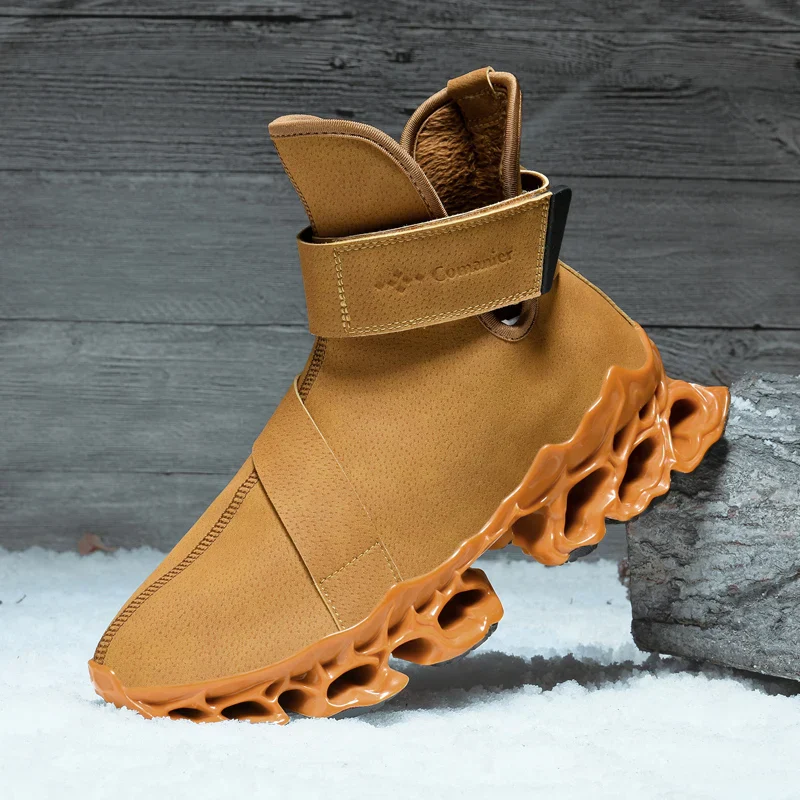 Hybrid Black Orange Ergonomic Adventure Ankle Boots - Image 8