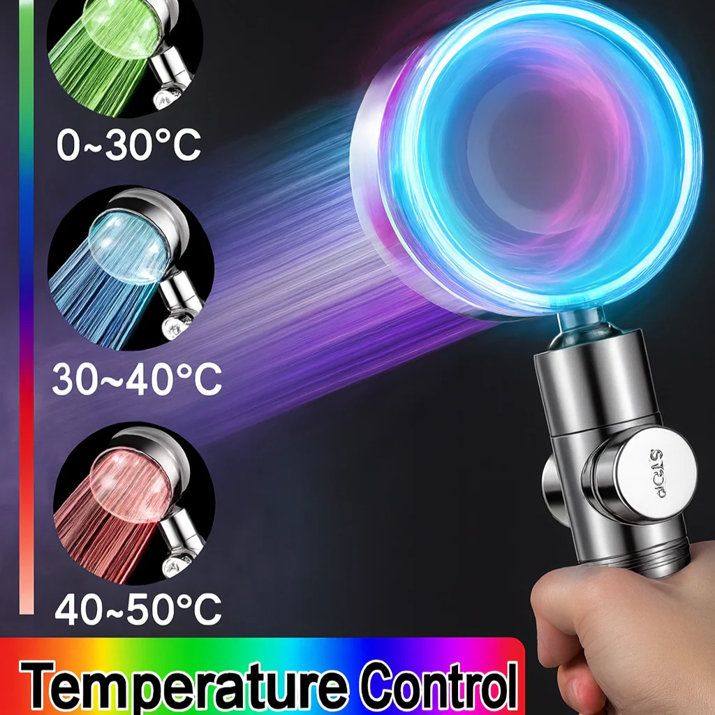 Hydro Colorful High-Pressure Rainfall Shower Head - Image 2
