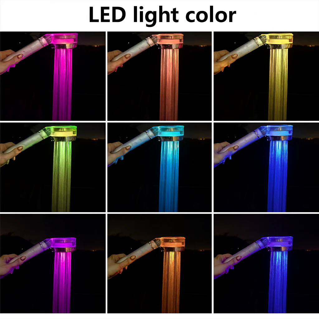 Hydro Colorful High-Pressure Rainfall Shower Head - Image 4