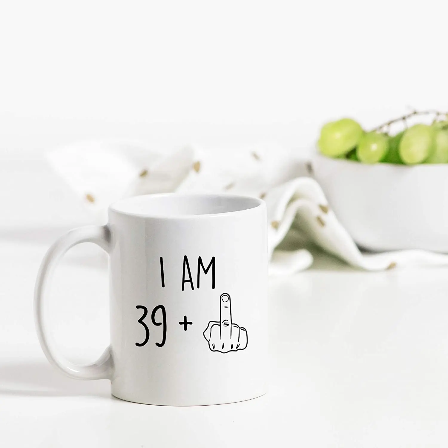 I Am 39 Plus Middle Finger Mug - Image 2