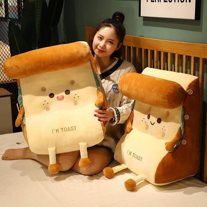 I AM TOAST Cute Bedside Comfy Washable Pillow - Image 2