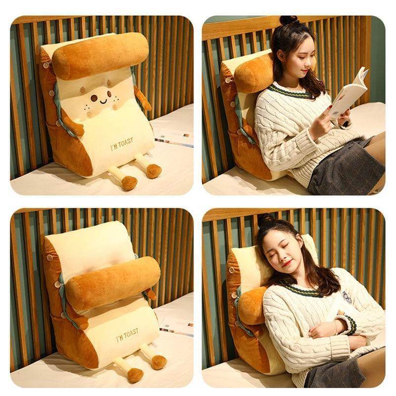 I AM TOAST Cute Bedside Comfy Washable Pillow - Image 3