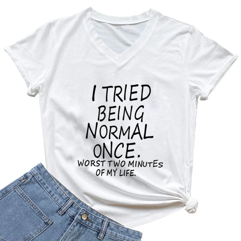 I Tried Being Normal Once Statement T-Shirt - Image 3