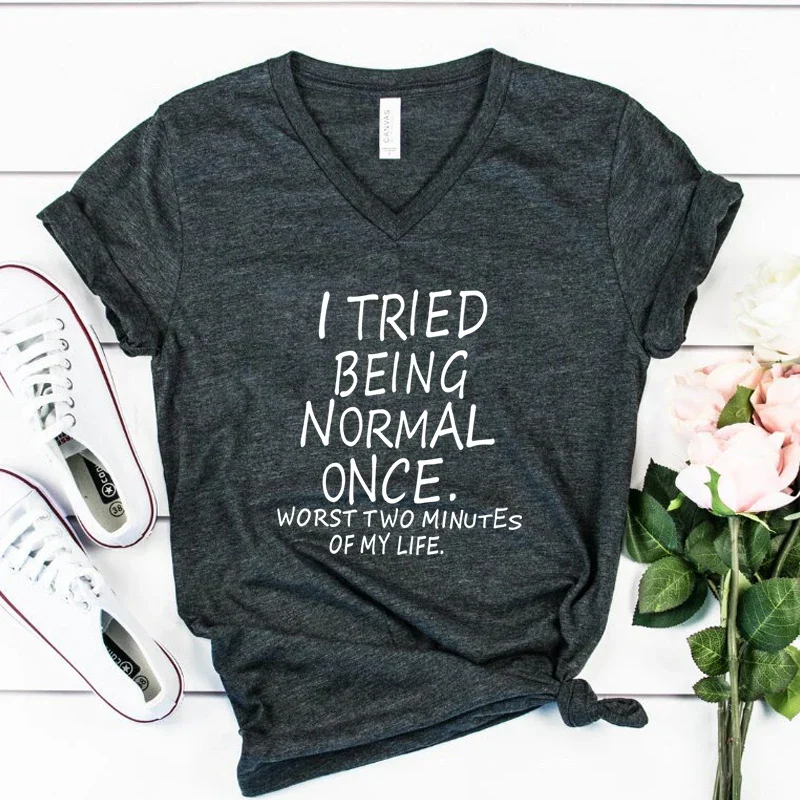I Tried Being Normal Once Statement T-Shirt - Image 4