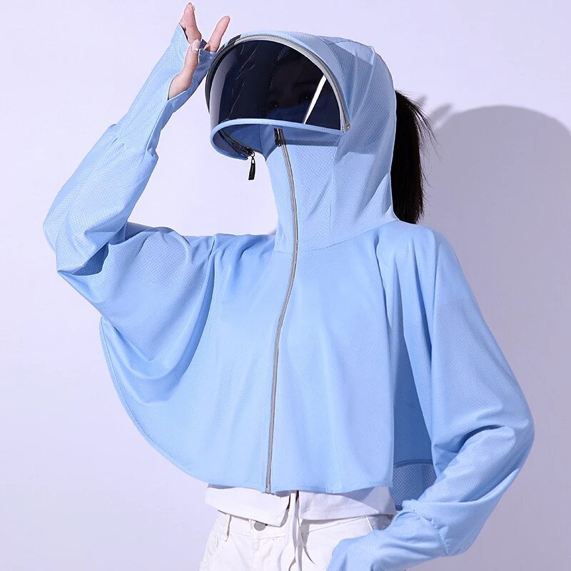 Ice Silk UV Protection Hooded Windbreaker Jacket - Image 6