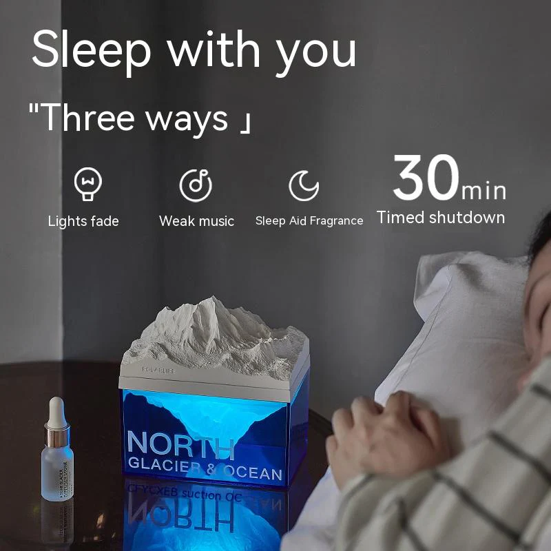 Iceberg Aromatherapy Bluetooth Speaker Night Lamp - Image 2