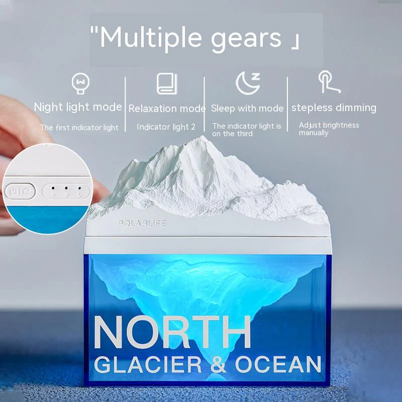 Iceberg Aromatherapy Bluetooth Speaker Night Lamp - Image 6