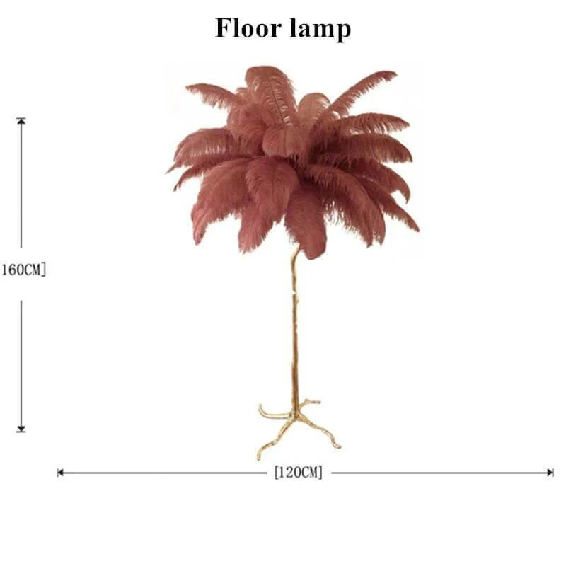 Icelandic Ostrich Feather Tree Lamp - Image 11