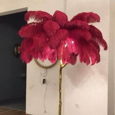 Icelandic Ostrich Feather Tree Lamp - Image 15
