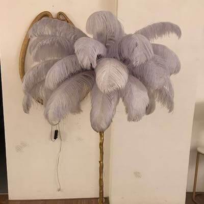 Icelandic Ostrich Feather Tree Lamp - Image 17