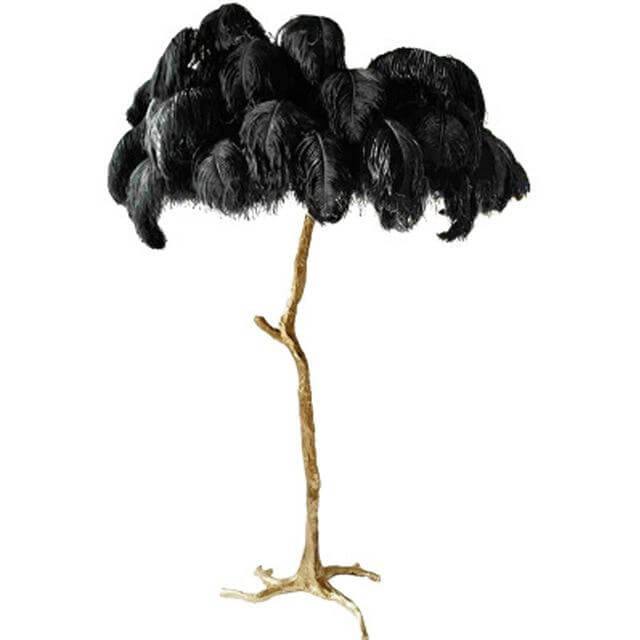 Icelandic Ostrich Feather Tree Lamp - Image 6