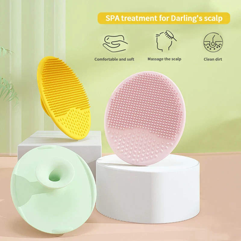 Infant Bathing Silicone Gentle Head Massage Brush Comb - Image 2