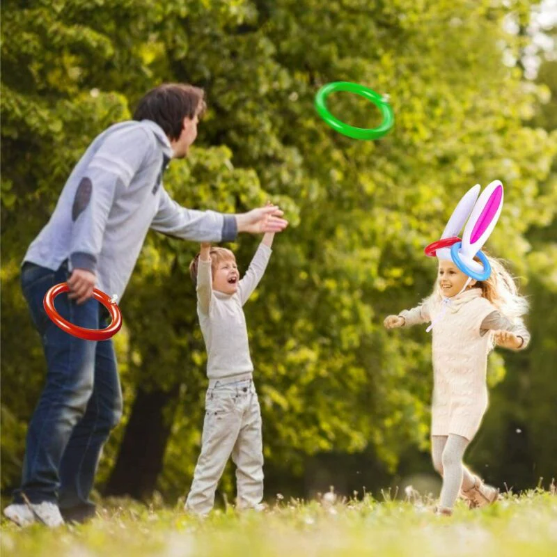 Inflatable Easter Bunny Ears Ring Game Toy - Image 3