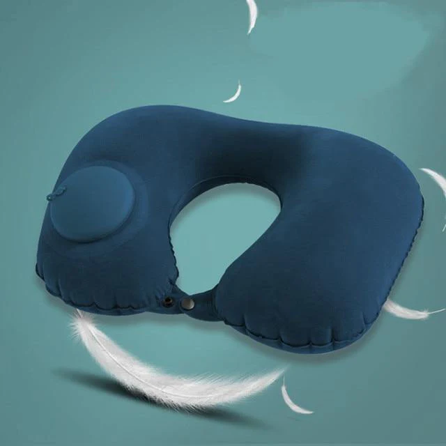 Inflatable Portable Comfy Travel Neck Pillow - Image 16
