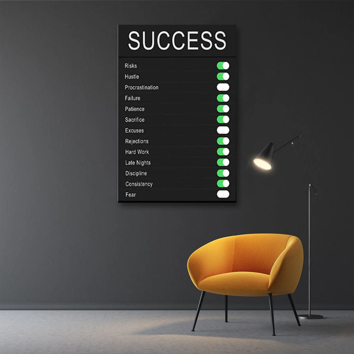 Inspirational Modern Success Canvas Paint - Image 5