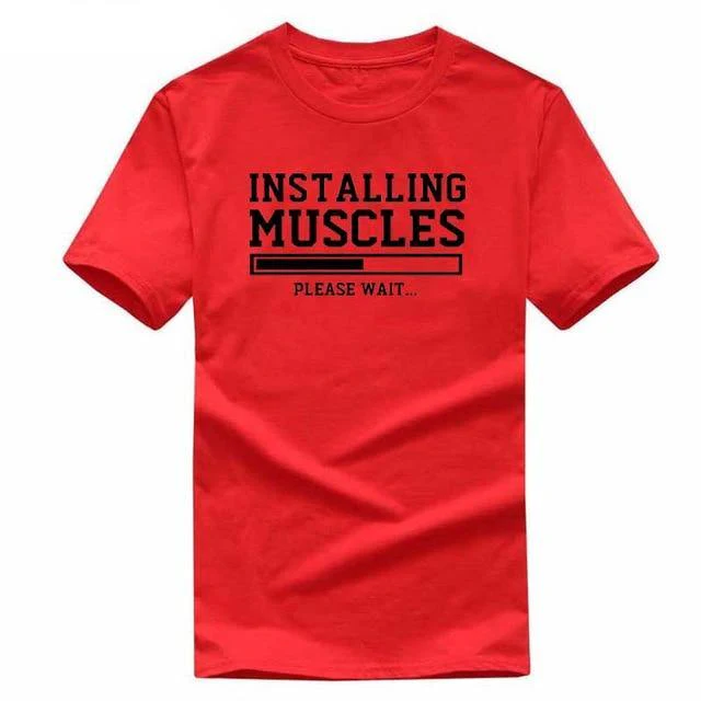 Installing Muscles Funny T-shirt - Image 17