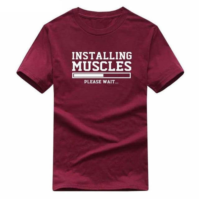 Installing Muscles Funny T-shirt - Image 18