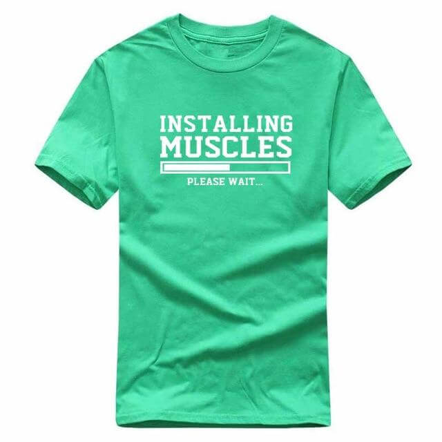 Installing Muscles Funny T-shirt - Image 23