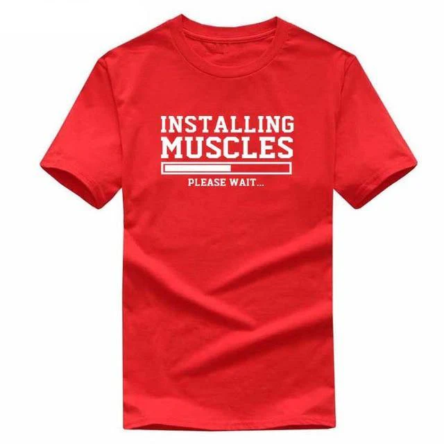 Installing Muscles Funny T-shirt - Image 25